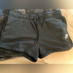 Nike Black Fleece Drawstring Sweat Shorts